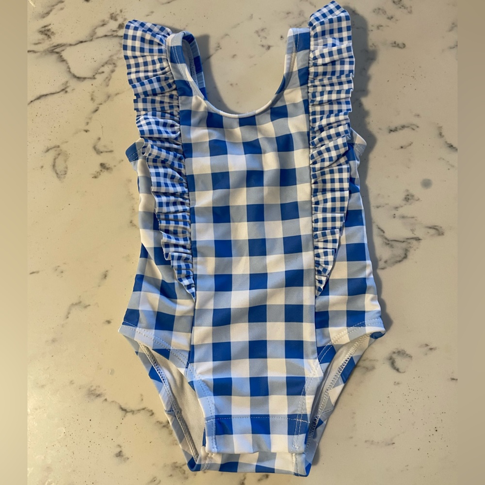 Baby Gap Ruffle Gingham Swimsuit, 0-6 months